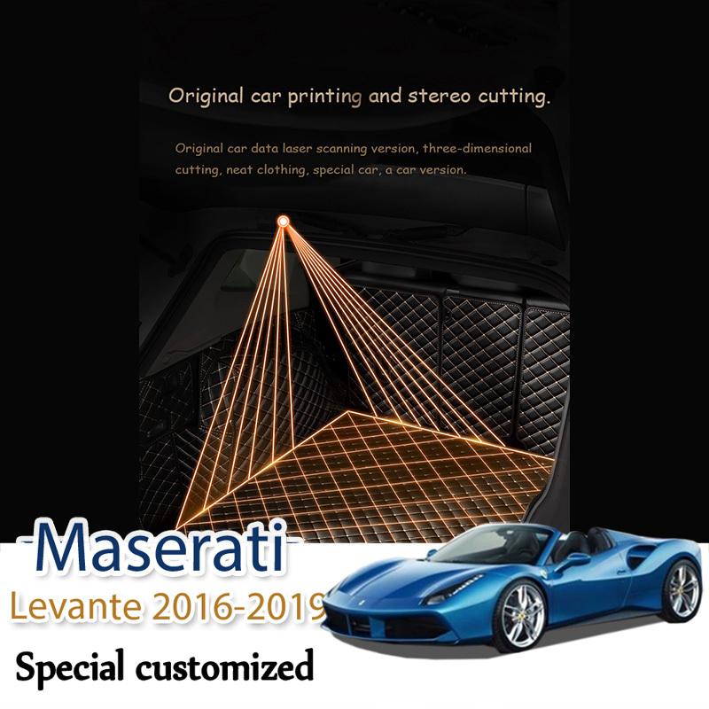 Leather Car Trunk Mat For Maserati Levante 2016- Cargo Liner Accessories Interior Boot