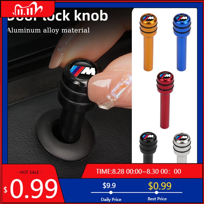 BABC1 For BMW Car Security Door Pin Lock Alloy Door Lock Knod Cover For BMW M Sport M1 M3 M4 M5 M6 E90 E39 F30 F10 E87 X3 X4 X5 X6 X7