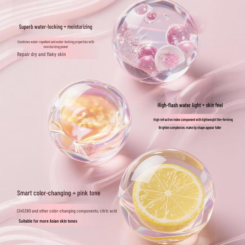 Shengshilu Crystal Luster Měnící barvu balzám na rty