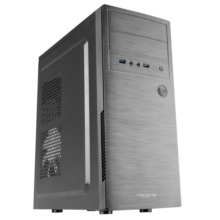 ATX PC-kabinett - Tacens - 2INITIOX - Polert aluminium - 120 mm vifte - Svart