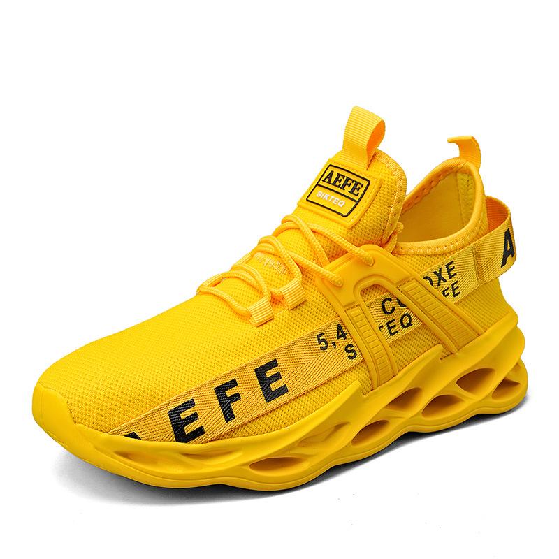 7770 Men's Low-Top Blade Sole Running Shoes - Iridescent Mesh Upper, Large Size, Trendy & Casual for Spring/Summer Jogging