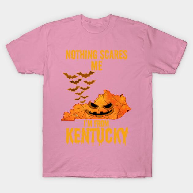 T Shirt Women Nothing Scares Me Im From Kentucky Shirt Halloween Harajuku Print Kawaii Tshirt Summer Short Sleeve Female T-Shirt Top Tee