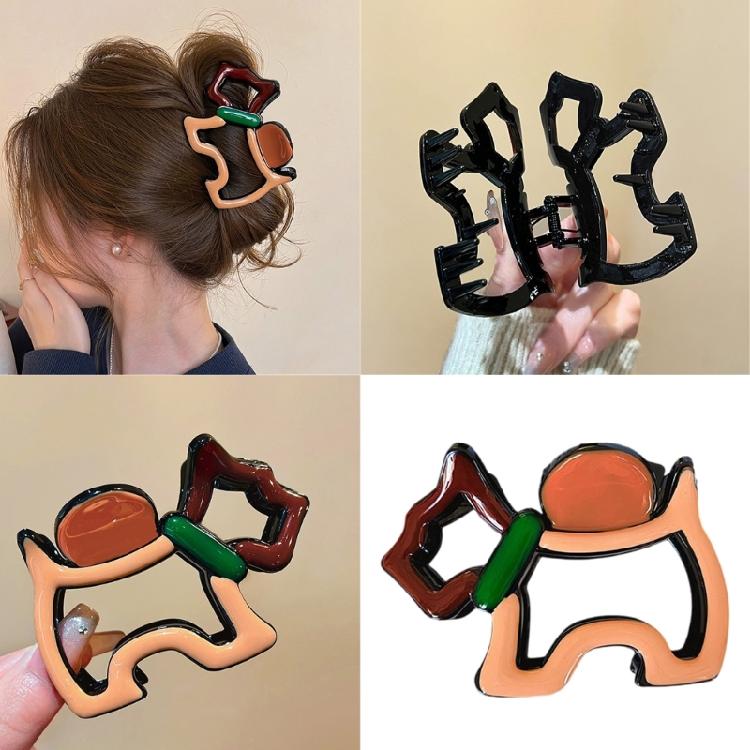 Artistic Animal Hair Claw Clip High Ponytail Styling Tool Cute Puppy Design Anti Slip Hair Accessories Gift For Women