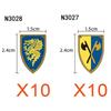 MOC Medieval Building Blocks Character Accessories Shields Armor Vests Warhorses Flags Set Mounts Toy Gifts Compatible Bricks