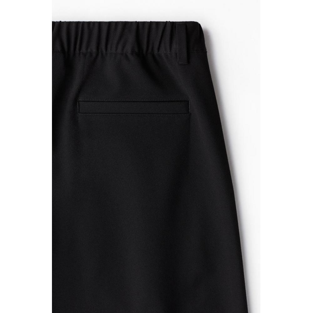 H M Loose Fit Twill Pants Black