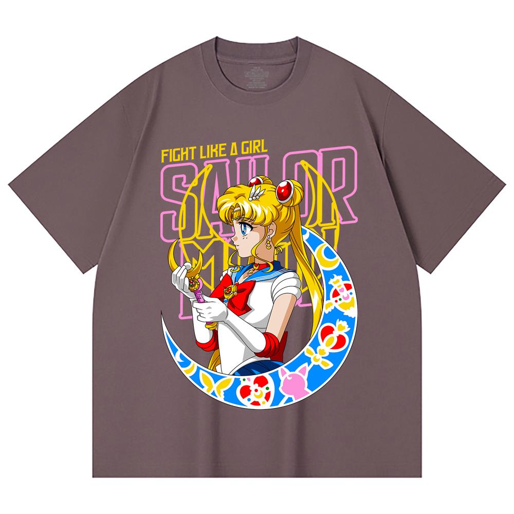 230 Gsm 100% Cotton Sailor Moon V8 Minako Print Unisex Heavy Cotton T Shirt