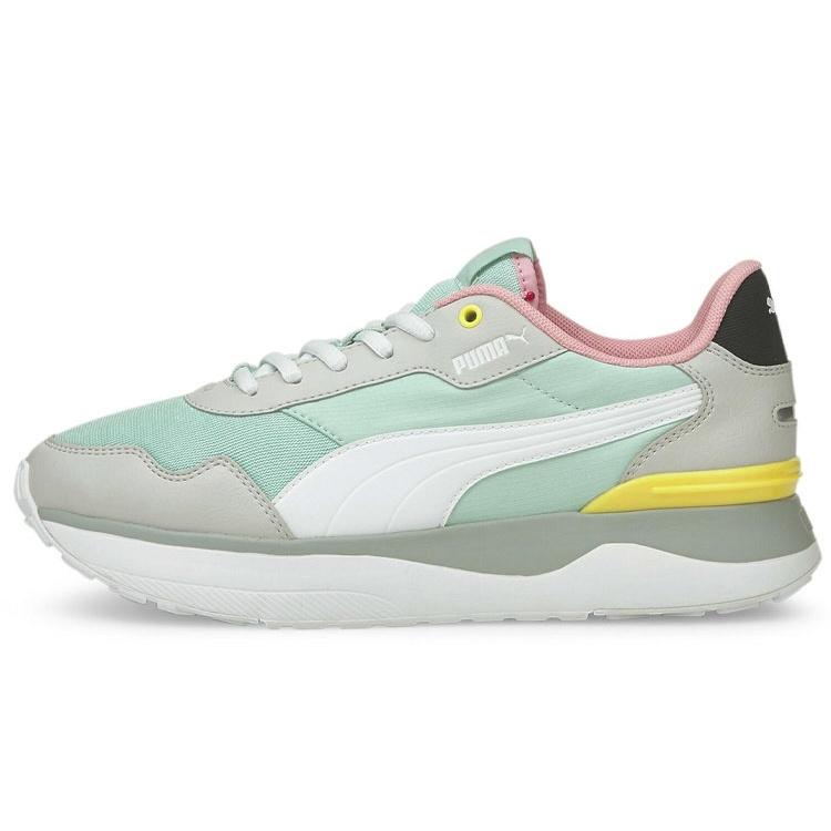 (WMNS) PUMA R78 Voyage Gray Green Pink Women s 380729-04 EU 35.5