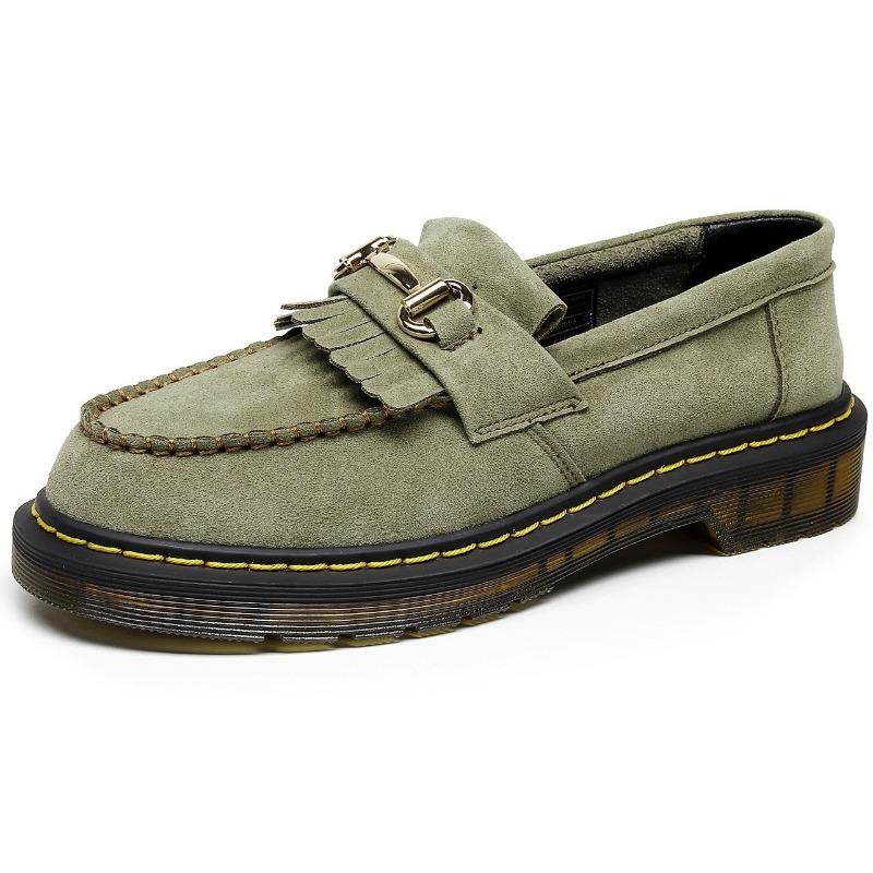 Velvet Tassel Women's Leather Low-top Small Leather Shoes Fashion Student Round Head Casual Shoes