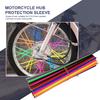 72 Stück Fahrrad Speichenhüllen Abdeckungen Weiß Rot Orange Pitbike Radspeichenschutz Universal für Motorrad für Felgenschutz