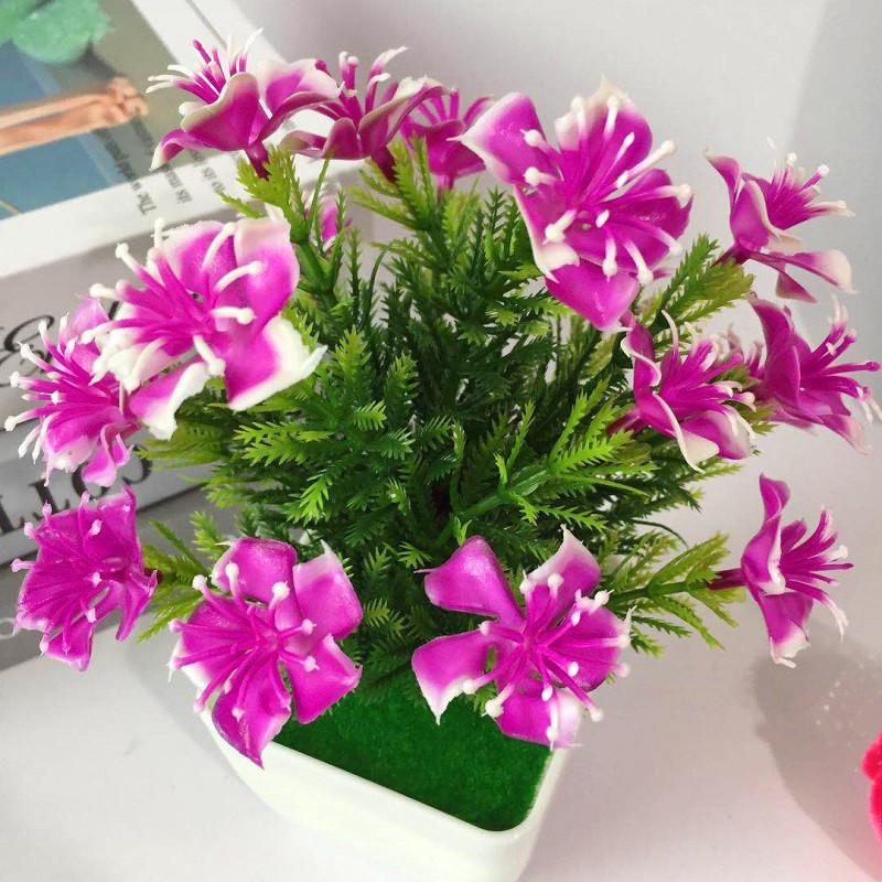 Plastic Camellia Sasanqua Botanical Potted Plant For Gift And Decor Interior