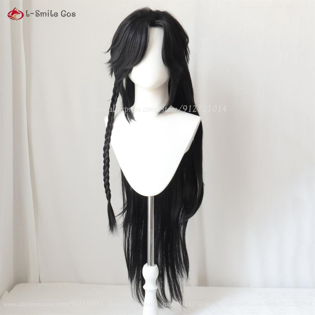Anime Tian Guan Ci Fu Hua Cheng Cosplay Wig Heaven Officials Blessing Cosplay San Lang Black Wigs Heat Resistant Synthetic Hair