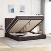 VidaXL Ottoman Bed Frame with Mattress Dark Brown 160x200 Cm Fabric, Bed Frame, Upholstered Bed Frame 3314186