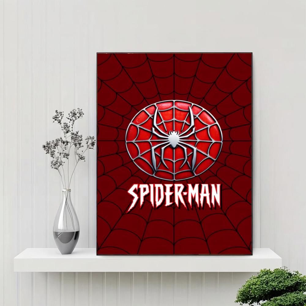 Creepy Spider 5D Diy Diamond Painting Round Diamond Diy Frameless Holiday Artwork Suitable For Home Office Wall Decoration