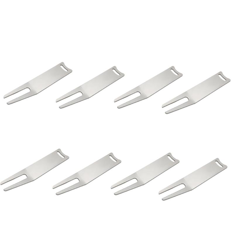 8Pcs/set Golfs Divot Repair Tool Golfs Divot Tool Bending Golfs Green Divot Fork Curved Spit Golfs Green Accessories