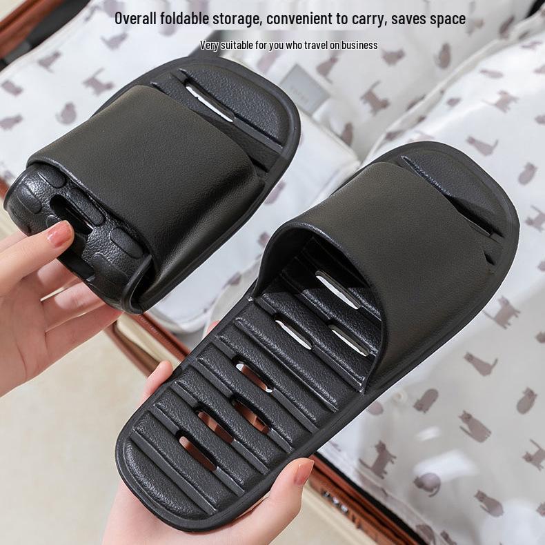 Women's Quick-Dry Foldable Travel Slippers - Leakproof Indoor/Hotel Accessory
