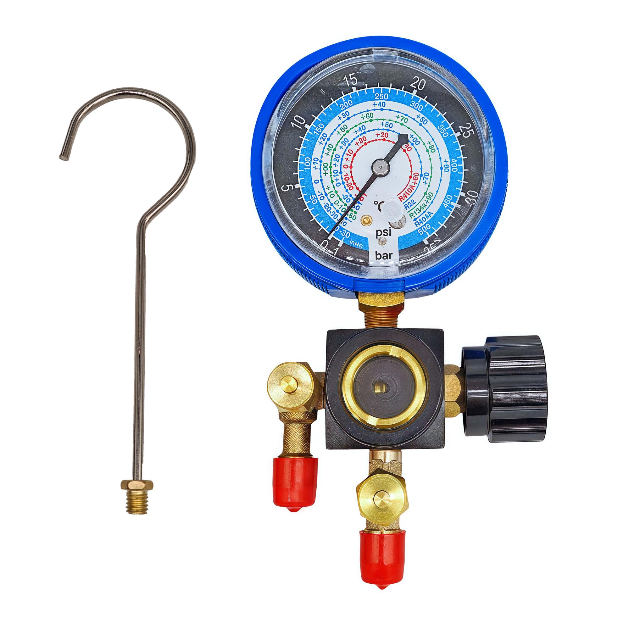 

R22/R410A/R134A/404A Diagnostic Manifold Pressure Gauge And High/Low Pressure Air Conditioning Refrigeration maintenance Tool синий