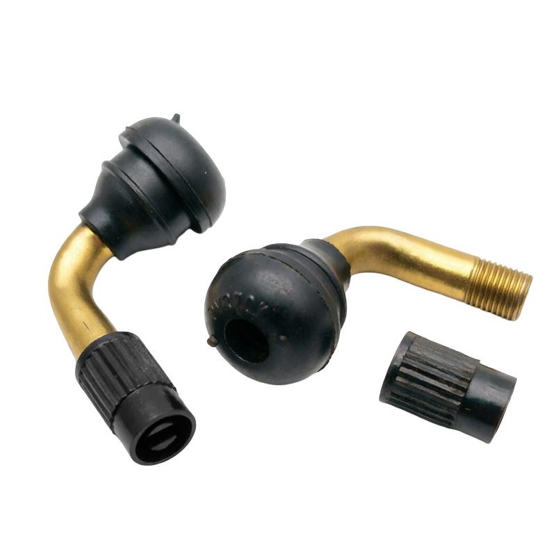 Tubeless Tyre Tire Copper Valve Stems 90 Degree Angle Pull-In Auto Scooter Motorbike Motorcycle ATV PVR70 Extension Adaptor Valve Stems 1