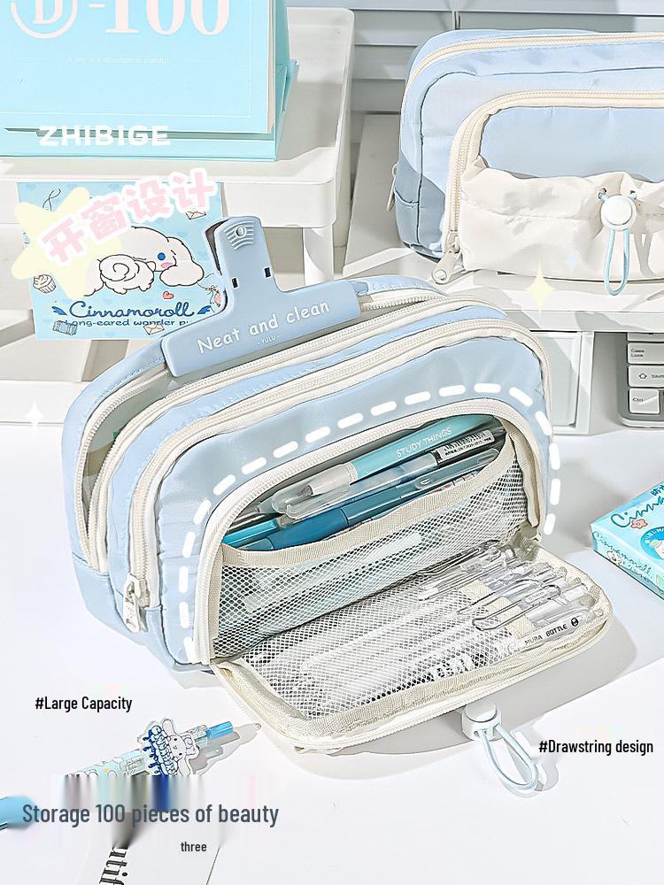 Large Capacity Simple Pencil Case - Ideal for Middle and High School Students, Stylish Stationery Bag