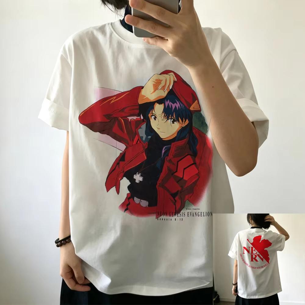 Neon Genesis Evangelion Ayanami Rei Asuka Classic T Shirt Men Women Vintage Top Print Crew Neck Casual T Shirt Short Sleeve Casual Clothing