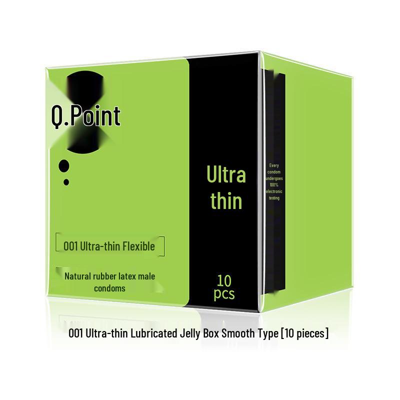 Q Point Thorn Set: Erotic Couples' Condoms with Large Particles, 2pcs/pack