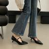 French Retro Camellia Mary Jane Single Shoes Women's 2025 Autumn New Temperament Square Head Word with Small Fragrant Low Heel