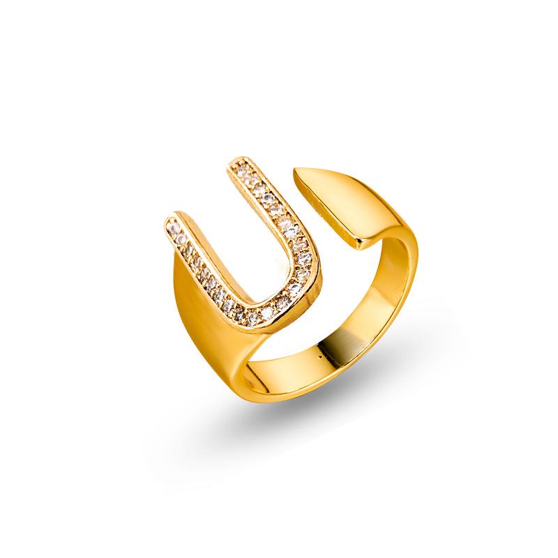 26 English Alphabet Adjustable Women's Fashion Rings