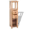 Étagère d'angle en bois de chêne massif - VidaXL - 26 x 26 x 94 cm - 2 tiroirs coulissants