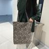 Leopard Print Large Capacity Tote Bag Women's Shoulder Bag Student Class Canvas Bag