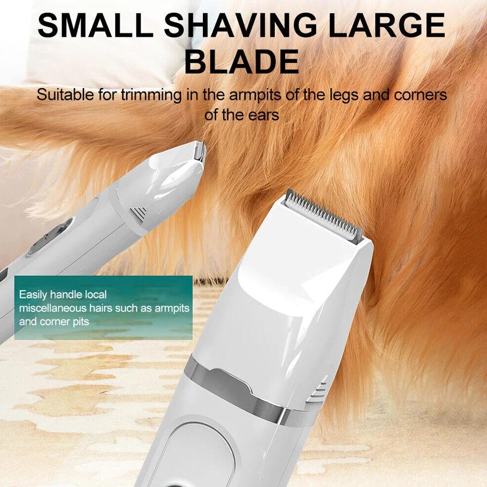 4-In-1 Pet Grooming Hair Shaver Low Noise Clippers Rechargeable Cordless Safe Dog Trimmer