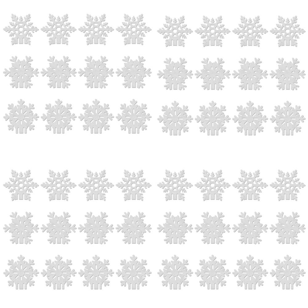 

48pcs Cartoon Christmas Snowflake Cup Card Merry Christmas Decorations Holiday Party Supplies белый