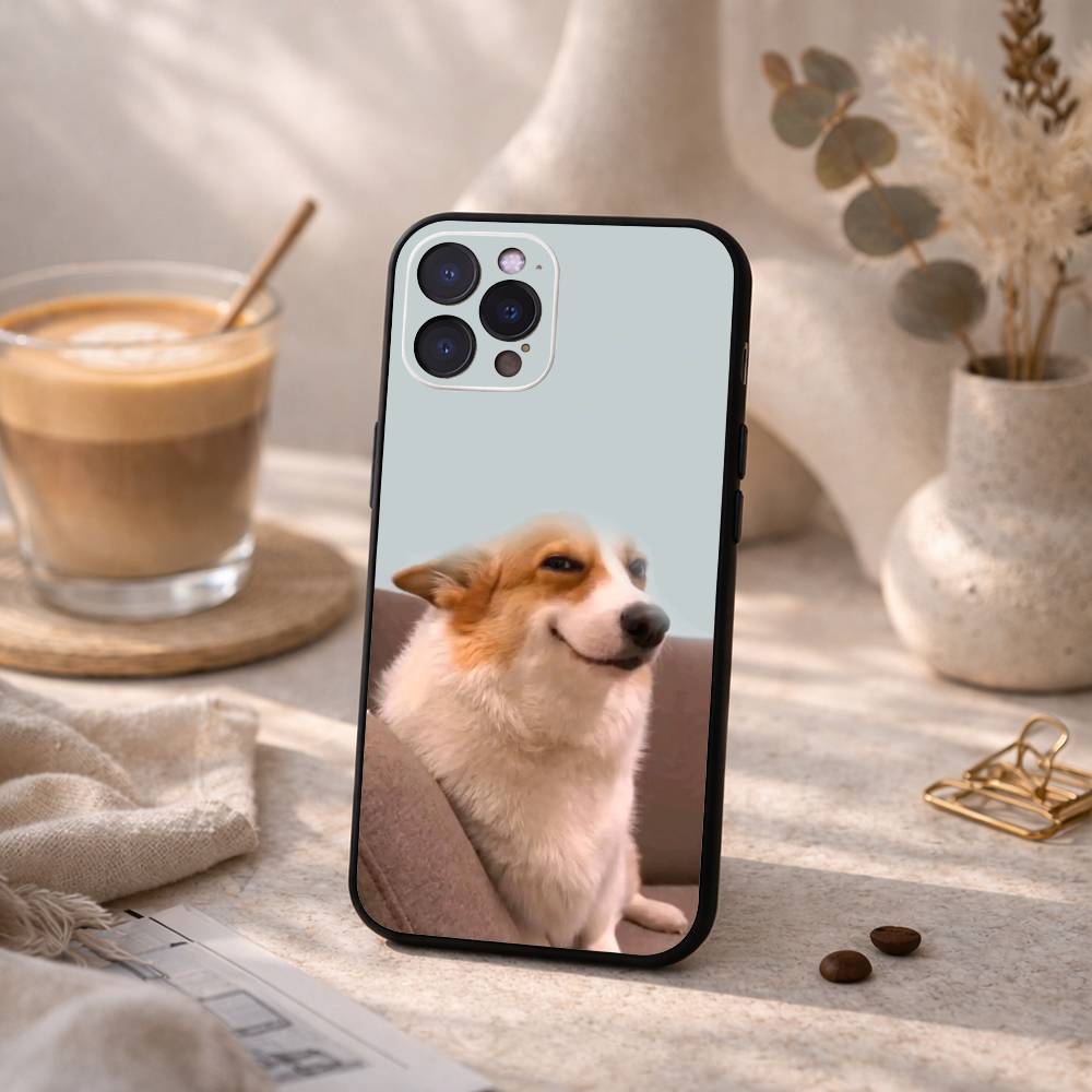 Corgi Pet Cute Dog Phone Case For iPhone17,16,15,14,13,12,Plus,Pro Max, 5G Others Soft Black Cover