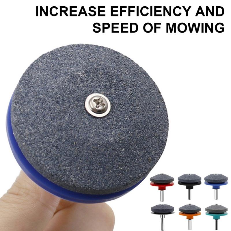 4Pcs Lawnmower Sharpener for Power Hand Drill Wear Resistant Lawnmower Sharpener Tool Corundum Lawmower Accessories