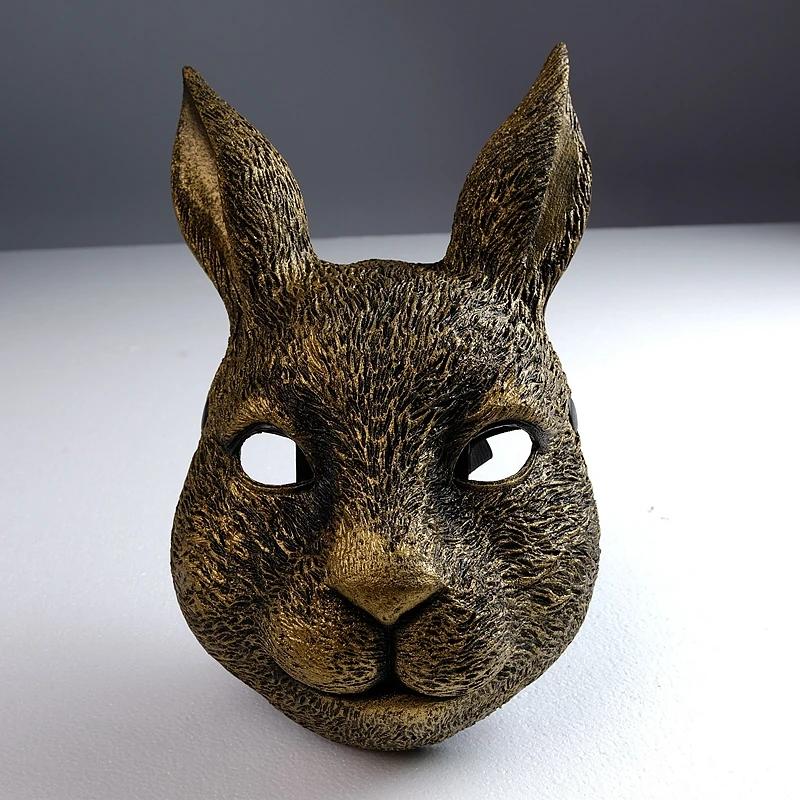 Cosplay Bunny Mask Half Face Animal White Rabbit Mask Punk Cosplay Anime Purim Easter Carnival Party Masquerade Mardi Gras Mask