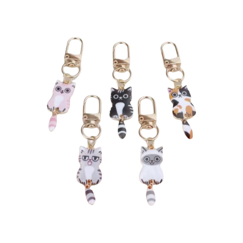 Cat Small Pendant Metal Bag Decoration Cute Key Chains  Gift