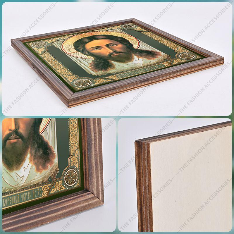 Decorative Painting of Orthodox icons,Consecrated Icon "Saved by a miracle",Photo Frame painting,Christian Wall Art,20cm*20cm,Spiritual Decor Gift