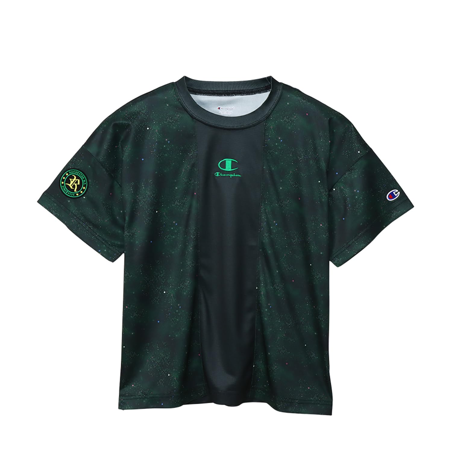 

Champion Short Sleeve Crew School Sports Kids T-Shirt, Neck, Quick-Drying, One-Point Logo, Boys T-Shirt, Black, CK-ZS304 чёрный