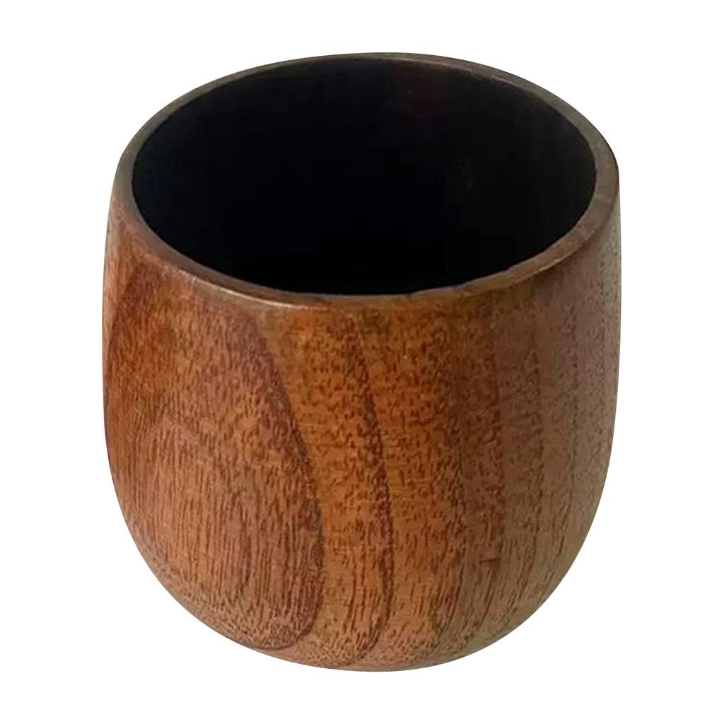 Big Belly Cup, Enlarged Wine Glass, Charcoal Grilled Universal Wooden Cup, Nonscalding Plant Paint Tea Cup