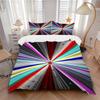 3pc Starburst Spectrum Cover Set - 1 Quilt Cover + 2 Pillowcases, All Seasons Bedroom Setting, Perfect for Home029