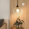 Nordic Minimalist Brass and Glass Pendant Light for Bedroom, Bedside, and Restaurant Ambience
