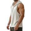Men's Breathable Wrinkle Sleeveless Hooded Vest, Comfortable And Stylish