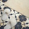 Vinyl Decoration With Print For Tool-Free Assembly 120x60 Cm Flower Pattern On a Background