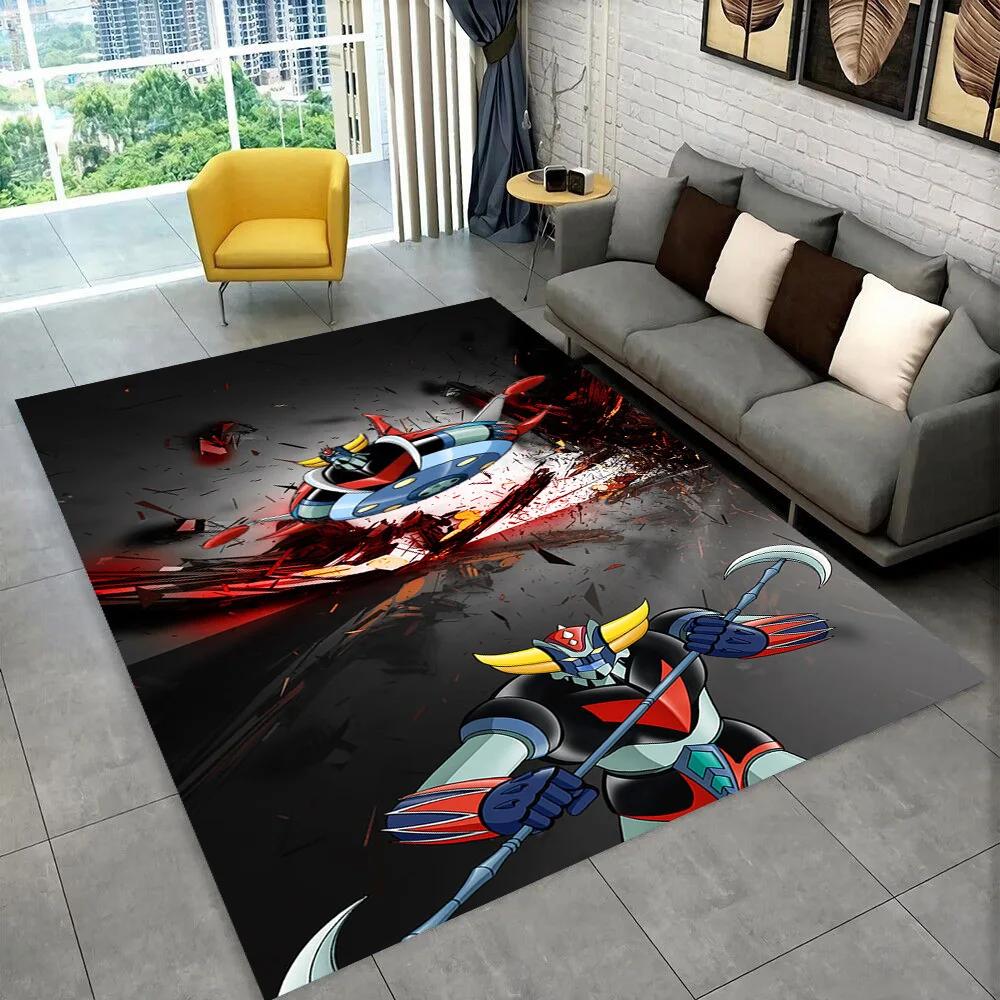 UFO Robot Grendizer Anime cartoon Area Rug,Carpet for Home Living Room Bedroom Sofa Doormat Decor,kid play Non-slip Floor Mat 3D