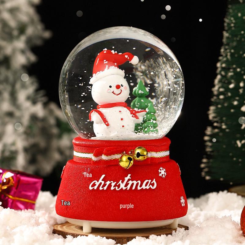 Christmas Fantasy Crystal Ball Music Box - Princess Ornament Gift for Girls' Birthdays