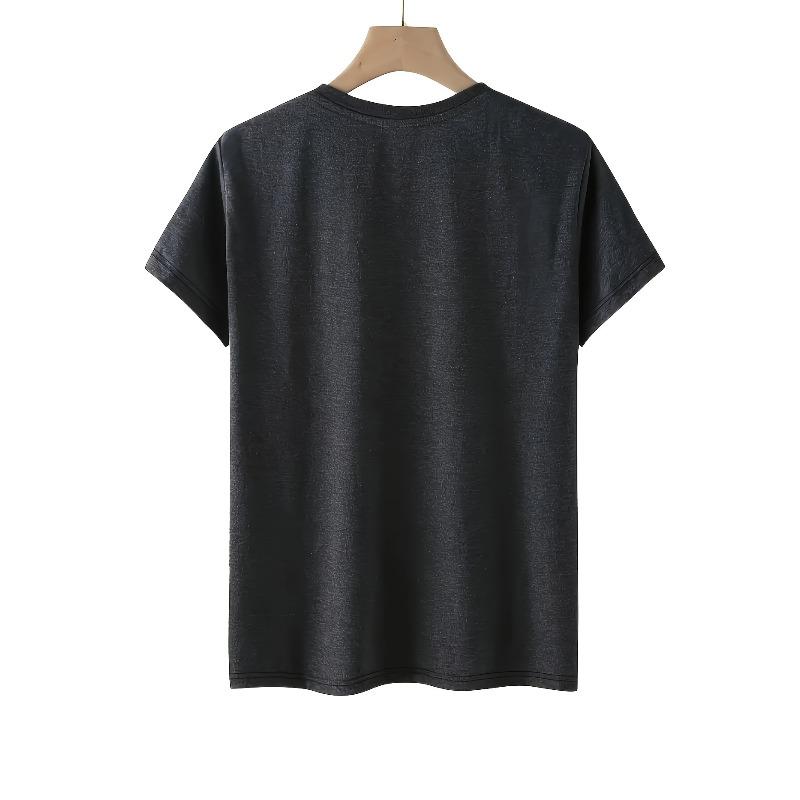 European Size Women's Fashion Valentine's Day Cartoon Love, Bow Slogan Print T-shirt, Casual Simple Short-sleeved Crewneck Top Spring/Summer, Women's
