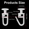 100Pcs Curtain Track Lockable Hook Curtain Gliders with 6Pcs Rails Stoppers for Window Curtain Rails Ceiling Gliders Set