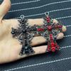 Gothic Dark Series Cross Pendant Charm for DIY Crafts and Accessories
