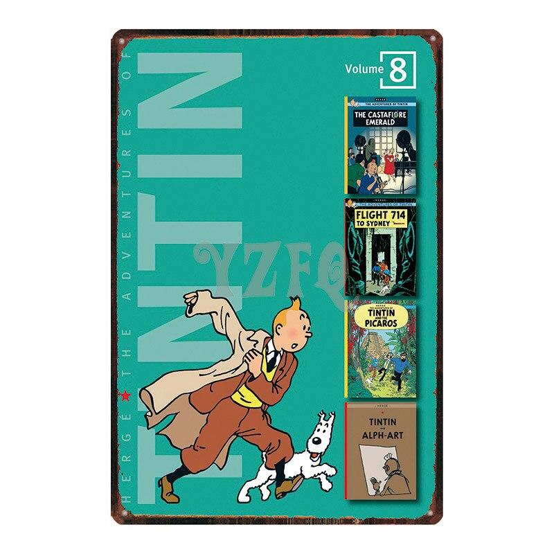 Vintage Cartoon Movie Tin Sign Metal Wall Art for Kids Room  Bar Decor  xCM Iron Painting DU