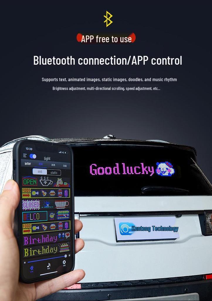 LED Car Sign Soft Flexible Expression Display