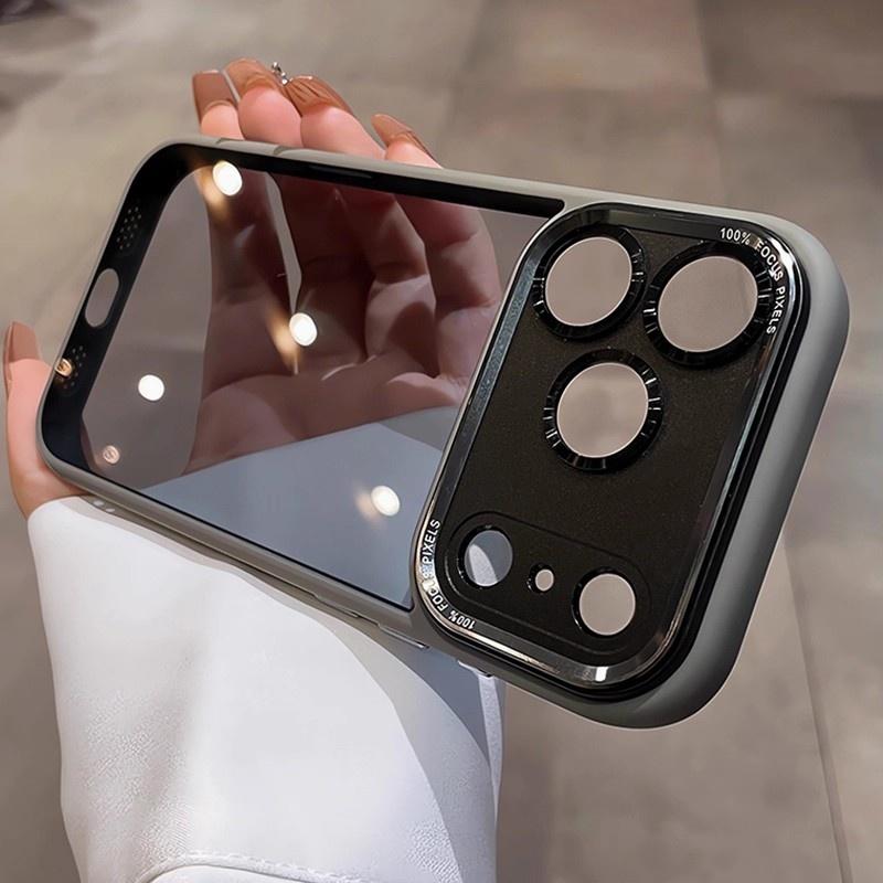 New Hard Acrylic Transparent Phone Case for 17 Air 14 15 16 Plus 12 13 17 Pro Max Lens Film Protection Shockproof Cover