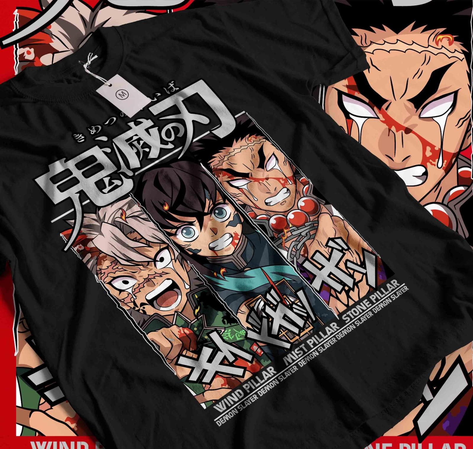 

Gyomei Himejima T-Shirt Mens Womens Tees Top Stone Hashira Horror Anime Pillar Demon Slayer Gift 522 M